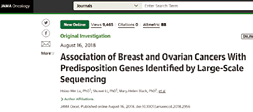乳腺癌與卵巢癌相關(guān)易感基因的大規(guī)模測序
