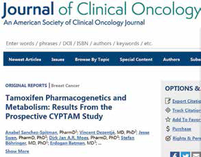 接受他莫昔芬輔助治療的早期乳腺癌 Endoxifen濃度或CYP2D6基因型無預(yù)測價(jià)值