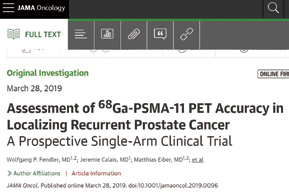 68Ga-PSMA-11 PET可用于局部復(fù)發(fā)性前列腺癌