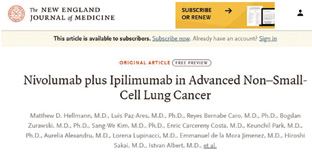 一線治療晚期NSCLC 納武利尤單抗聯(lián)合Ipilimumab優(yōu)于化療
