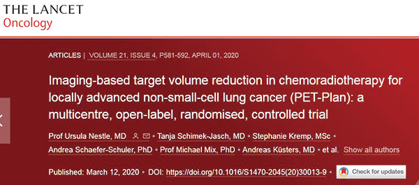 不宜手術(shù)局部晚期NSCLC 18F-FDG PET計(jì)劃靶區(qū)策略或更佳