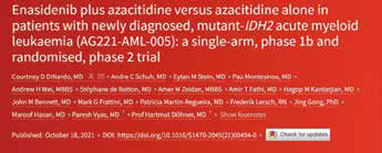 新發(fā)IDH2突變型AML 聯(lián)合Enasidenib優(yōu)于單用阿扎胞苷
