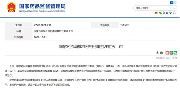 第2款國(guó)產(chǎn)PD-L1 單抗獲批上市